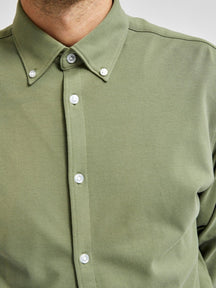 Camisa de Fit Slim en algodón orgánico - Verde