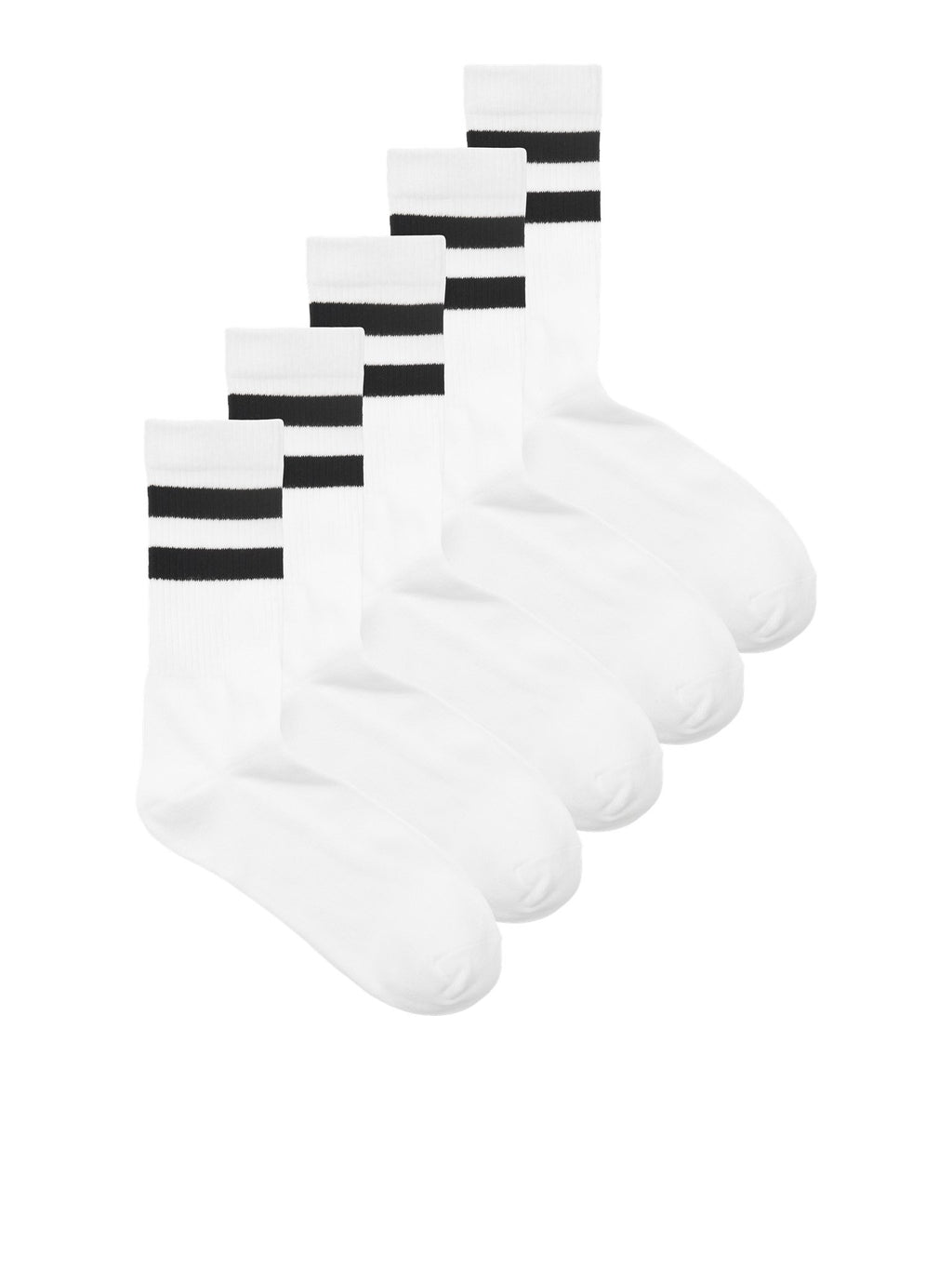 Calcetines deportivos 5 PC. - Blanco negro