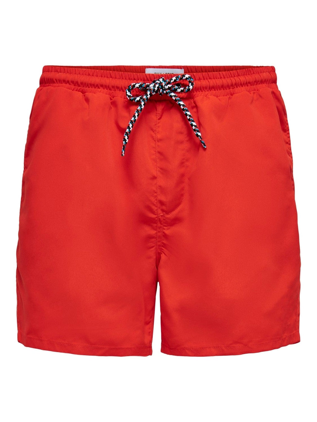 Pantalones cortos de natación con cordero - rojo