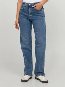 El rendimiento original de los jeans sueltos - mezclilla azul medio