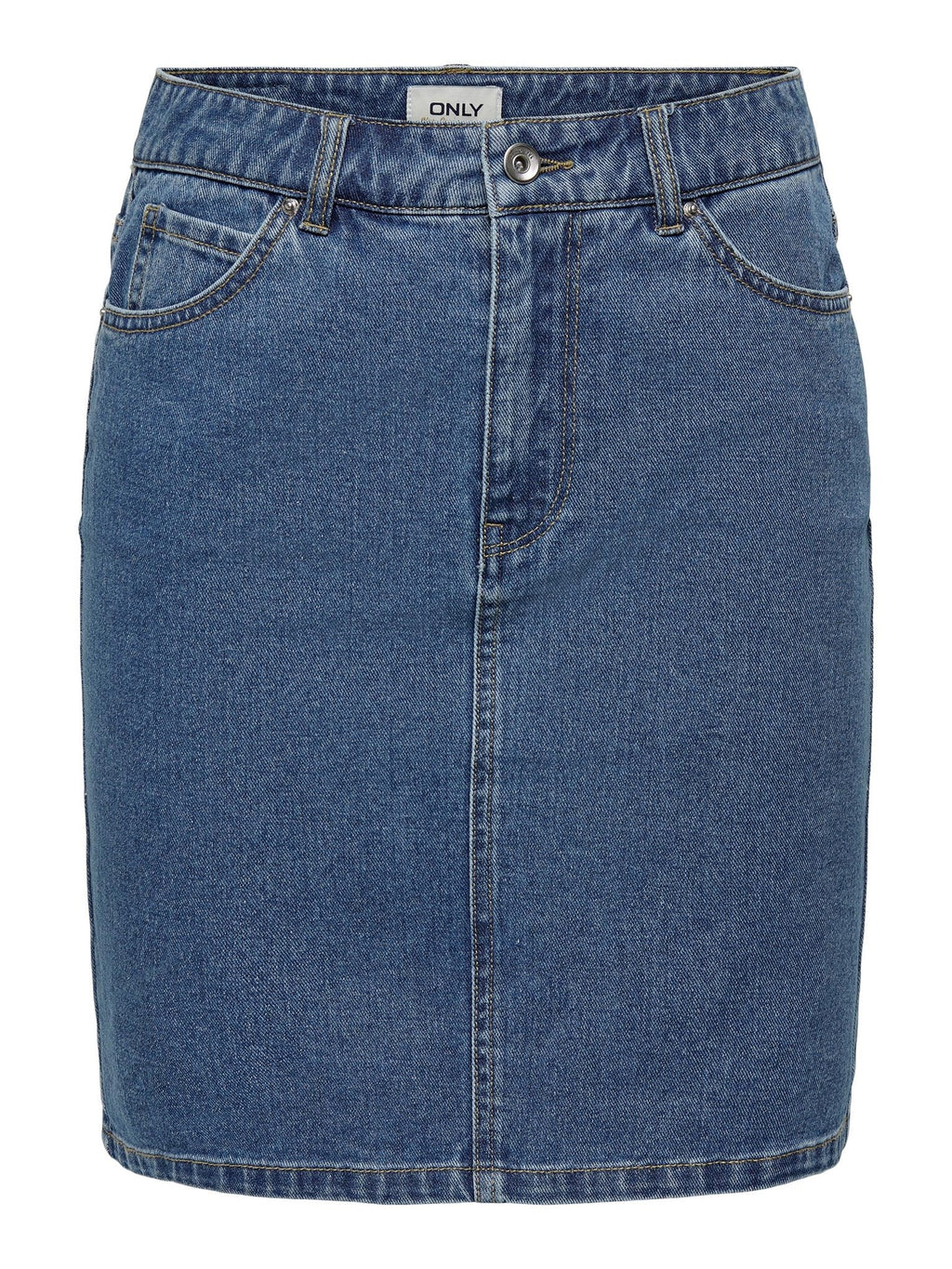 Falda de cintura alta de Vega - mezclilla azul medio
