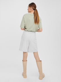 Zelda pantalones cortos sueltos de cintura alta - gris