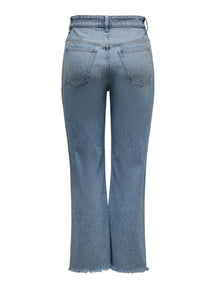 Pantalones de bloque de color Zikka - mezclilla azul medio